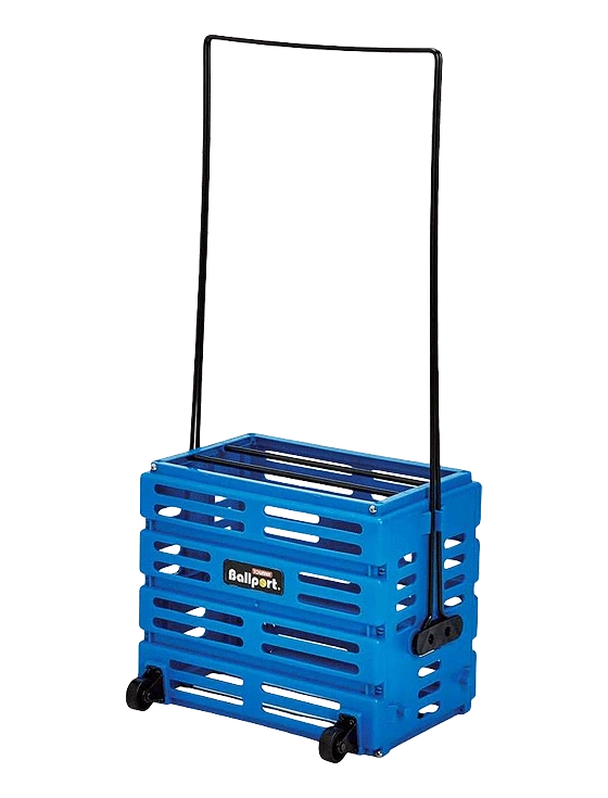 Корзина для мячей Tourna Ballport BP-80 deluxe, с колесами (Синий)