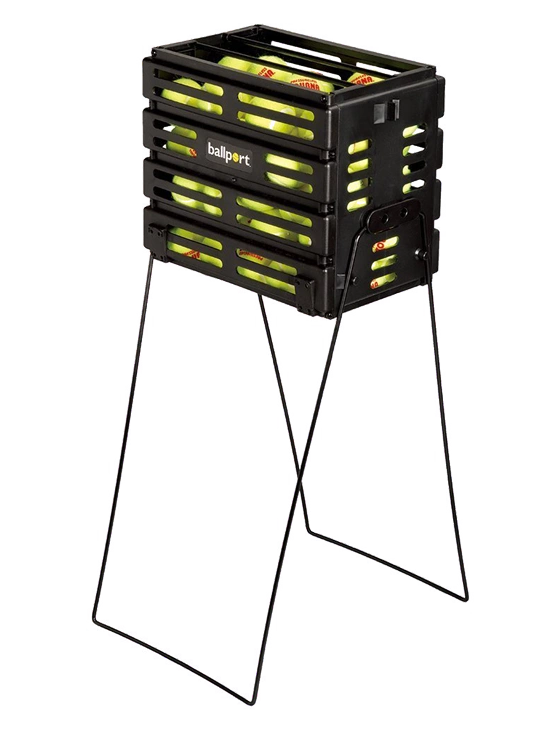 Корзина для мячей Tourna Ballport BP-80 deluxe, с колесами (Черный)