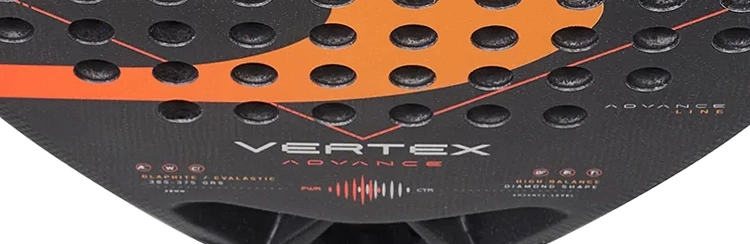 Ракетка Bullpadel Vertex Advance с формой бриллиант для атакующей игры