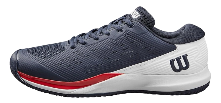 Теннисные кроссовки Wilson Rush Pro Ace M в цвете Navy Blazer/White/Infrared в магазине Корт