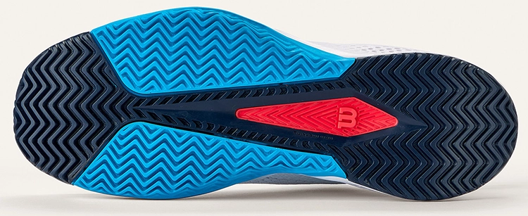 Дышащие мужские кроссовки Wilson Rush Pro Lite (White/Atomic Blue/Navy Blazer) для тенниса в магазине kortmag.ru