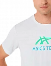 Футболка Asics Court Graphic Tee M (Блестящий Белый/Свежий Лист) Фото 4