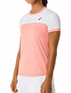 Футболка Asics Court T-Shirt W (Гуава/Ярко-Белый) Фото 4