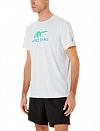 Футболка Asics Court Graphic Tee M (Блестящий Белый/Свежий Лист) Фото 3