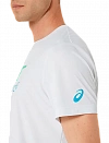 Футболка Asics Court Graphic Tee M (Блестящий Белый/Свежий Лист) Фото 5