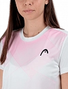 Футболка Head Tie-Break T-Shirt W (Белый/Розовый) Фото 6