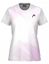 Футболка Head Tie-Break T-Shirt W (Белый/Розовый) Фото 3