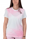 Футболка Head Tie-Break T-Shirt W (Белый/Розовый) Фото 1