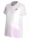 Футболка Head Tie-Break T-Shirt W (Белый/Розовый) Фото 4