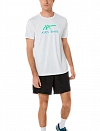 Футболка Asics Court Graphic Tee M (Блестящий Белый/Свежий Лист) Фото 6
