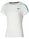 Футболка Mizuno Frontier Tee W (Белый/Бирюзовый) Фото 2